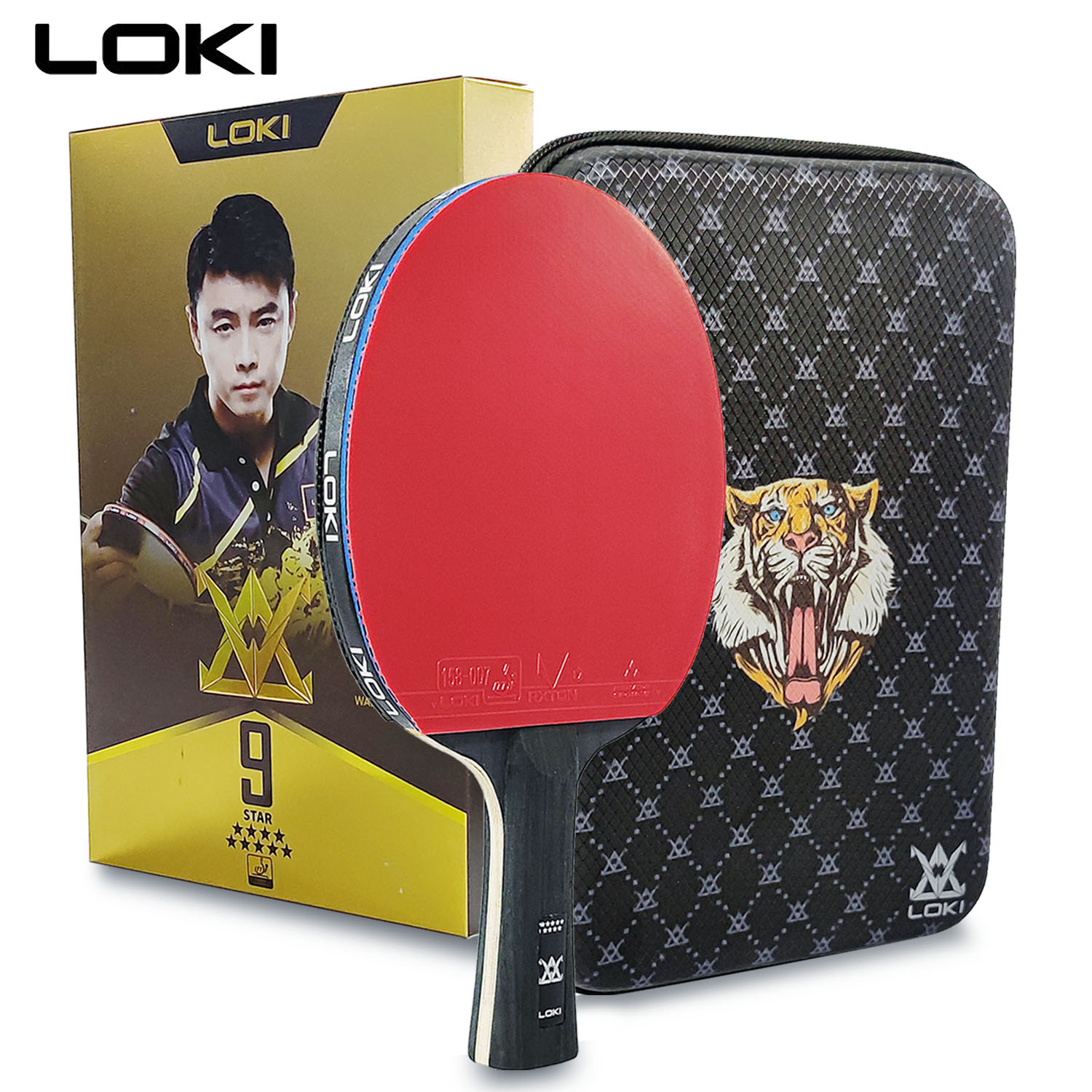 Badminton Racket Carbon - مضرب تنس طاولة LOKI 9 نجوم