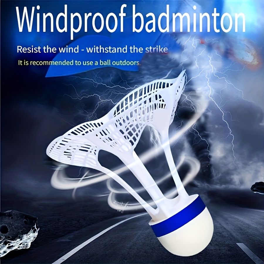 Badminton Materi - 8 قطع، ريشات بادمنتون مقاومة للرياح،